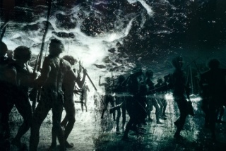 Claudia Andujar, Desabamento do ceu: o fim do mundo (Fragmento) de la serie Sonhos Yanomami, 1976. Inyección de tinta sobre papel fotográfico, 70x100 cm.