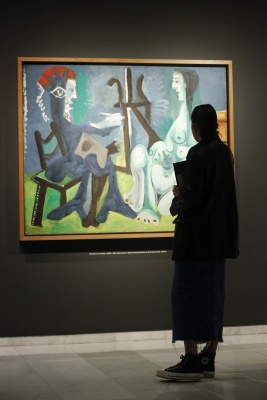 Picasso y la modelo. El perfil de Jacqueline — Imagen cortesía de la Fundación Bancaja