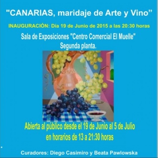 Cartel Exposición de Maridaje, arte y vino