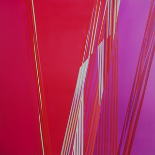 Carolina Cerverizzo, Entre líneas y planos, 1OO x 150 cm., acrílico sobre tela, 2012