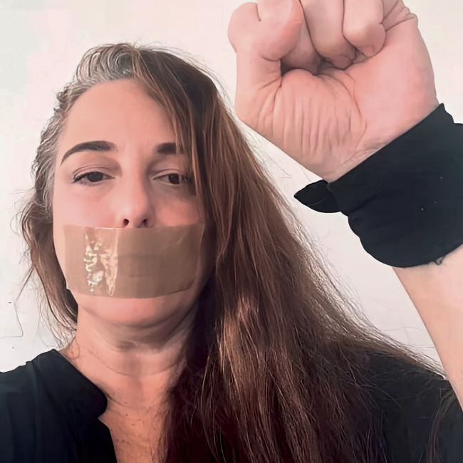 Tania Bruguera, 2021. Instagram post during house arrest — Imagen cortesía del Museum Villa Stuck