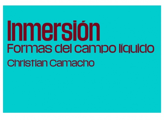 Christian Camacho. Inmersión. Formas del campo líquido