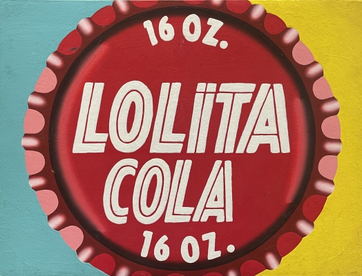 Equipo Límite, "Juego de café (Lolita Cola)", acrílico sobre tabla, 27 x 35 cm, 1993 — Imagen cortesía de Galeria My Name's Lolita Art