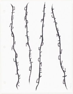 Eduardo Kac. Lianas, 1982. Marcador sobre papel. 27,9 x 21,6 cm.