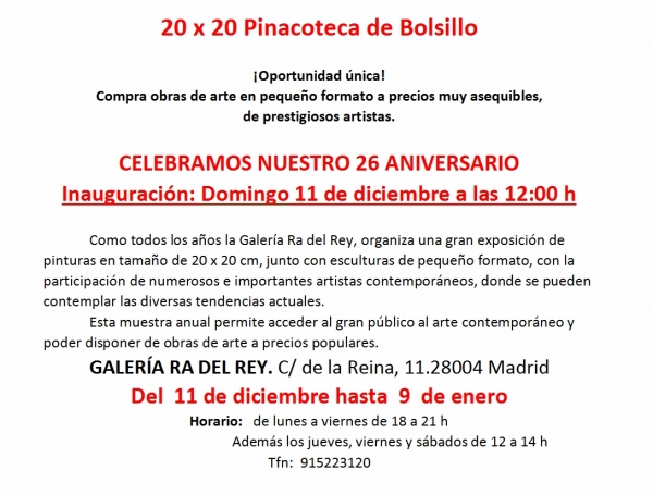 20 x 20 Pinacoteca de Bolsillo