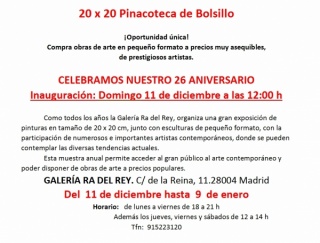 20 x 20 Pinacoteca de Bolsillo