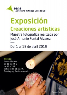 Exposición Creaciones artísticas de J. Antonio Fontal Álvarez Aeropuerto AENA en Málaga