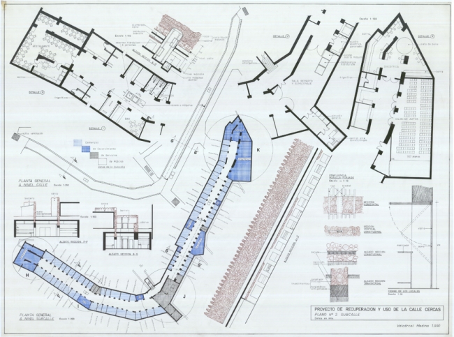 Isidoro Valcárcel Medina. Proyecto de recuperación y uso de la calle Cercas. León, 1990 — Cortesía del MUSAC