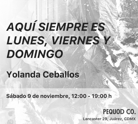 Yolanda Ceballos. Aquí siempre es lunes, viernes y domingo