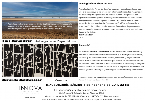 Luis Camnitzer. Antología de las Playas del Este // Gerardo Goldwasser. Memorial