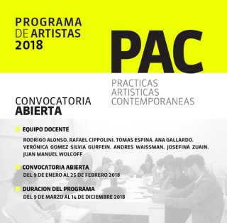 PROYECTO PAC: PRÁCTICAS ARTÍSTICAS CONTEMPORÁNEAS - 2018. Imagen cortesía Proyecto PAC