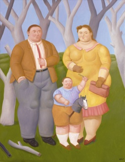 Fernando Botero, Familia en el campo — Cortesía de Galería Marlborough - Madrid