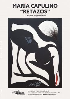 Obra Cartel: María Capulino, Retazos 1, 2014, técnica mixta sobre cartulina, 32 x 25 cm