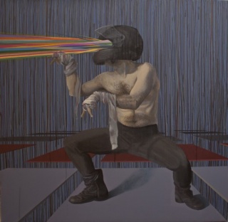 Juan Balza, Ninja ciclope - 150 x 150 cm. - óleo sobre tela - 2014