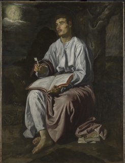 Velázquez, San Juan Evangelista en Patmos (1618-19) — Cortesía de Gallerie d'Italia