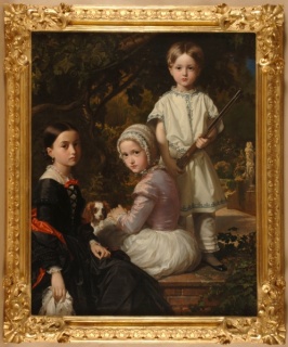 Federico de Madrazo Kuntz. Luisa, Rosa y Raimundo de Madrazo Garreta, hijos del pintor (1845)