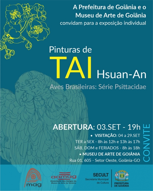 Pinturas de TAI Hsuan-An. Aves Brasileiras: Série Psittacidae