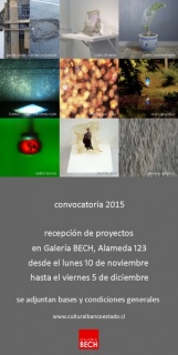 Galería Bech - Convocatoria Proyectos de Exposición. Calendario 2015