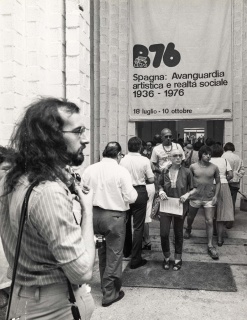 Entrada a la exposición España. Vanguardia artística y realidad social. 1936-1976 en la Bienal de Venecia de 1976, 1976 — Cortesía del IVAM