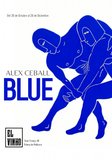 Alex Ceball Exhibition BLUE graphic poster