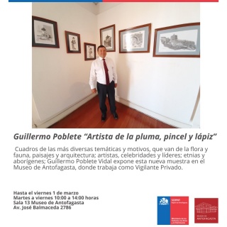 Guillermo Poblete. Artista de la pluma, pincel y lápiz
