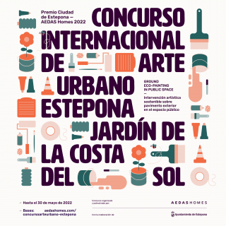 Cartel del Concurso Internacional de Arte Urbano Estepona-Jardín de la Costa del Sol.