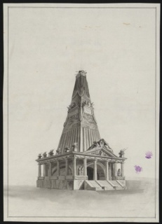 Dibujos de arquitectura y ornamentación del siglo XIX en la Biblioteca Nacional de España