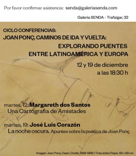 Cartel del ciclo de conferencias. Cortesía Galería Senda (Barcelona)