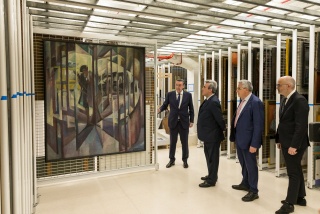 En la imagen: Miguel Zugaza, Guillermo Barandiarán, Víctor Urcelay y Gilermo Zuaznabar — Cortesía del Museo de Bellas Artes de Bilbao