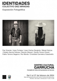 Cartel de la exposición "Identidades" en Garrucha.