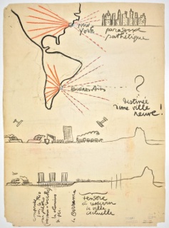Conferénces de Le Corbusier, 1929 - Buenos Aires · New York. ©Fondation Le Corbusier