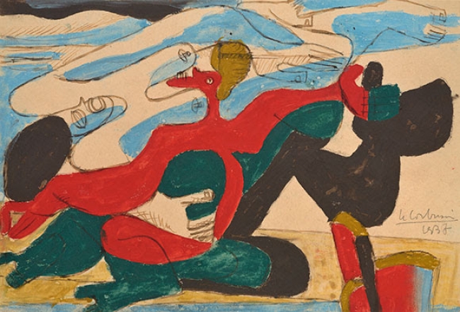 Le Corbusier, Deux femmes nuages,  1937 (© FLC/ ADAGP Paris, 2017 – Cortesía de la Galeria Marc Domènech