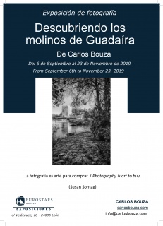 Cartel de la exposición "Descubriendo los molinos del Guadaíra" en Eurostars León