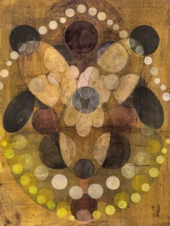 Paula Subercaseaux, Anima II, acuarela y cochinilla sobre papel, 37 x 48 , 2024 — Imagen cortesía de la Galería Madre