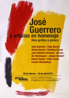 José Guerrero y artistas en homenaje