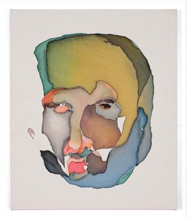 Gregg Louis, BLIND SELF PORTRAIT 1, 2015, Tinta sobre tela, 61 x 73 cm.