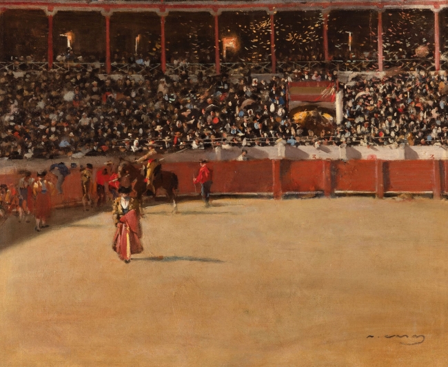 Ramon Casas (1866–1932). Bullfighting Ring. Undated. Oil on canvas. Private collection, Barcelona. Courtesy of the Galeria Senda. Publicity photo