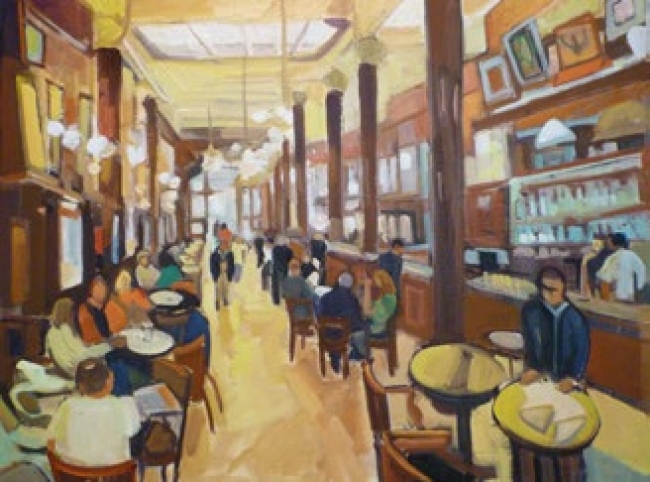 Antoni Lanau, Cafe Tortoni. Buenos Aires – Cortesía del Gremi de Galeries d'Art de Catalunya