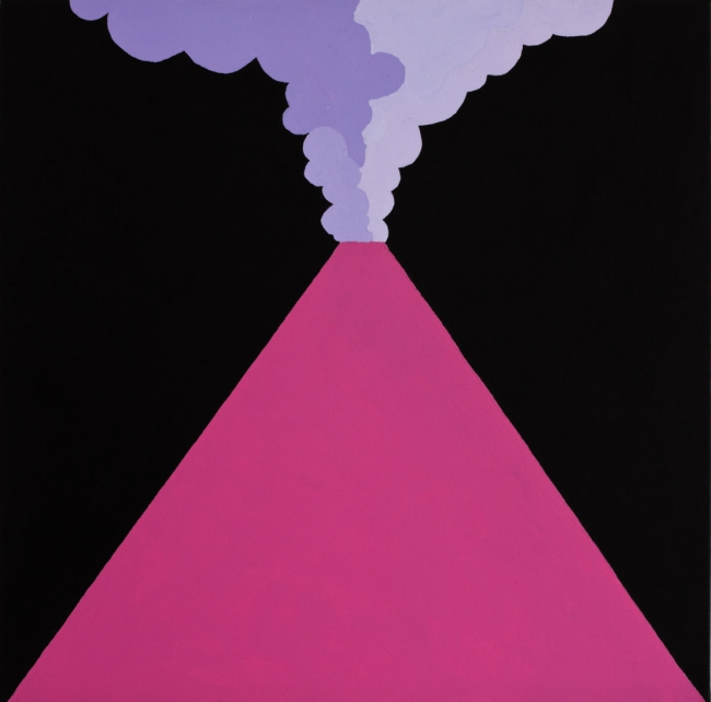 Cortesía Herlitzka + Faria. ESVIN ALARCÓN LAM. Erupción lavanda, 2019. Acrílico sobre tela. 61 x 61 cm. Fotografía: Mario Santizo