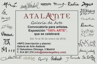 Convocatoria de artistas para exposición `100% Arte´
