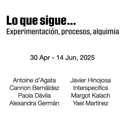 Lo que sigue… Experimentación, procesos, alquimia