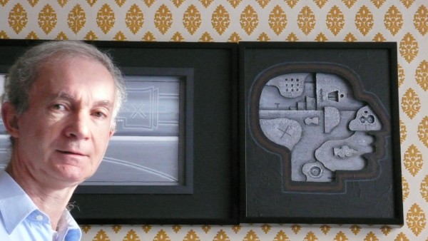 Guéron ante un tríptico de Yankilevsky