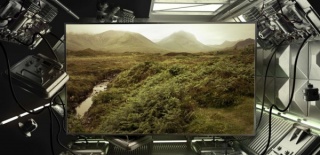 Jesús Rivera. Landscapes Factory. Towards Sci-Fi 04, 2016. Impresión de tintas pigmentadas sobre papel Hahnemühle 180 x 87 cm.