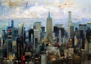 Urréjola, Great New York, 114 x 162 cm., acrílico sobre tela