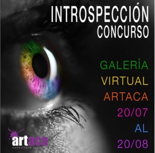 Flyer de Artaca sobre la muestra  Introspección
