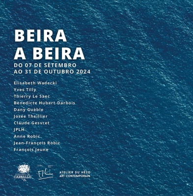 Cartel de la exposición "Beira a beira"