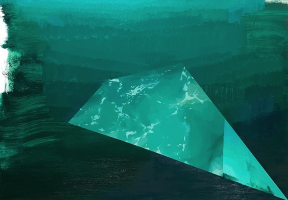 Y. Acrílico y óleo sobre tela. 114 x 162 cm.