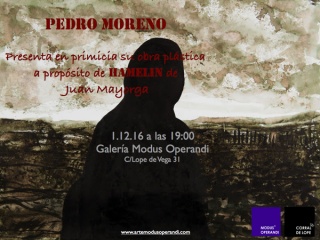 Pedro Moreno presenta su obra gráfica a propósito de Hamelin de Juan Mayorga