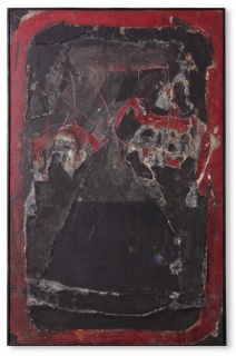 Antoni Tàpies, Negro sobre rojo, 1963