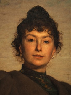 1 Veloso Salgado (Orense, Espanha, 1864 - Lisboa, 1945) Retrato de Virginie Demont-Breton, 1894 Óleo sobre tela, Coleção particular, França